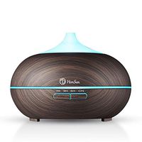 HONSUN 500ml Ultra Quiet Aromatherapy Essential Oil Diffuser with 7 Colors LED Lights and Waterless Auto Shut-off，for Office Home Bedroom Living Room Study Yoga Spa