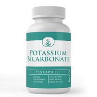 Potassium Bicarbonate (100 Capsules, 800 mg Serving) Lab-Tested, High-Quality and Gluten-Free Potassium Supplement by Pure Organic Ingredients