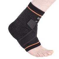 BRD Sport Right Foot Figure 8 Strap Ankle Brace FDA Registered Ideal for Acute Injury, Chronic Ankle Sprain, Ligament Weakness, Reducing Swelling, Ankle Support (Black, Small)