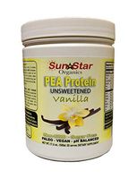 Pea Protein Powder, Unsweetened, Vanilla Flavor, Soy Free, Non-GMO 17.6 oz