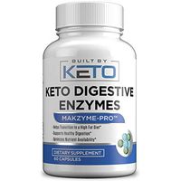 Keto Digestive Enzymes Plus Prebiotics & Probiotics 1000mg - Natural Supplement for Better Digestion - Gas, Constipation & Bloating Relief - Pancreatic Support - by Built By Keto - 60 Vegan Capsules