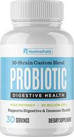 NativePath - Daily Probiotic - 30 Capsules - Easy-to-Swallow - for Digestion & Immune Health - 10 Unique Super Probiotic Strains - 50 Billion CFUs - Maximize Weight Management Efforts