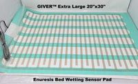 Nocturnal Enuresis Caregiver Bed Wetting Urine Alarm Sensor Pad Mat Kit by Giver, 20"x30"