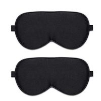 UNAOIWN Silk Sleep Mask Adjustable Blindfold Black Out Sleeping mask, Girly Eye Mask Cover for Night Sleeping for Women (One Strap（2 Pack）)