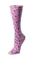 Cutieful Therapeutic Graduated 8-15 mmHg Compression Socks - Pink Skulls