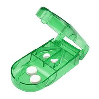 Sinwo Pill Cutter Splitter Pill Half Storage Compartment Box Medicine Tablet Holder (Green)