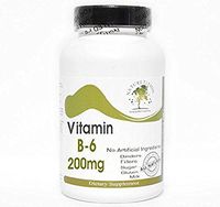 B-6 Vitamin 200mg ~ 200 Capsules - No Additives ~ Naturetition Supplements