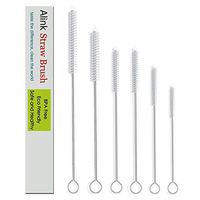 ALINK Simple Drink Straw Cleaning Brush Kit - 5 Size - 6 Pieces (12" Extra Long, 12 mm Extra Wide, General Size)