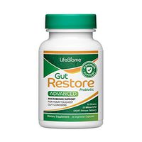 Dr. Drew Sinatra’s LifeBiome Gut Restore Advanced, Maximum Strength Microbiome Probiotic with Fermented Botanicals, 11 Multi Strains, 30 Once-Daily Capsules, Vegetarian, Soy-, Dairy-, and Gluten Free