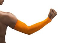 NV-X Sport Arm Sleeves 15-20MMHG Compression Enhanced Performance and Protection, Acid Orange, Medium