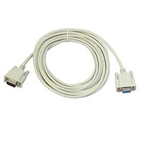 Ambllers 1.5m/3m/5m White DB9 RS232 Serial Null Modem Cable F/M - DB9 Male to Female - 9 pin Null Modem Cable - 1x DB9 (M), 1x DB9 (F), White (5m/16.4ft)