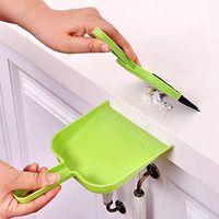 Aisoway Mini Desktop Sweep Cleaning Brush Broom Dustpan Set Household Dust Cleaner Color Random