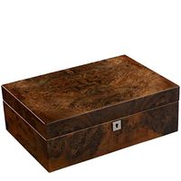 Cedar Wood Cigar Box, Solid Wood Piano Paint Cigar Travel Moisturizing Box with Cigar Humidifier Hygrometer Can Accommodate 50 Cigars