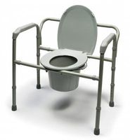 GF Health 7109A-2 Bariatric Steel Folding Commode (Pack of 2)