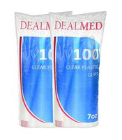 Dealmed Disposable Clear Plastic Cups, 7 oz, 200 count