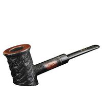FULUSHOU Mediterranean Briar Wood Tobacco Pipe, Engraving Process, Beautiful Hammer Desktop Tobacco Pipe