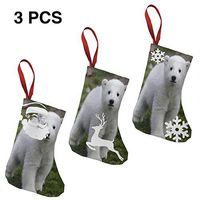Christmas Stockings Gift Bag White Polar Bear Cute Fabulous for Funny Xmas Party