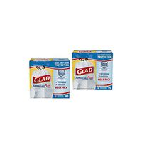 Glad ForceFlexPlus Tall Kitchen Drawstring Trash Bags, Unscented, 80 ct (2 Pack(80 Count))