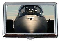 Cigarette Case Double Sided King,F-15 Eagle Jet Fighter Pocket Carrying Cigarette Box