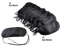 Night Eye Mask for Sleeping, Soft Comfortable Sleep Eye Mask for Men and Women, Sleep Blindfold, Black Eye Cover for Insomnia, Napping, Travel, Party, Meditation, Large 12 Pack