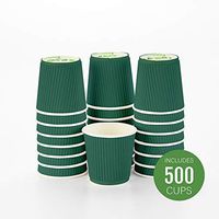 Insulated Paper Coffee Cups - Ripple Wall - Forest Green - 4 oz - 500ct Box - MATCHING LIDS SOLD SEPARATELY: RWA0327GR, RWA0281B, RWA0281W