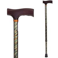 Briggs Healthcare Lightweight Aluminum Adjustable Walking Cane with Derby-Top Handle, Cyclone Green