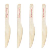 Dress My Cupcake Natural Wood Candy 200-Pack Buffet Knives DIY Kit, Dessert First, Coral