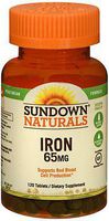 Sundown Naturals Iron 65 mg Tablets - 120 ct, Pack of 4