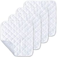 4 Pack Waterproof Bed Pads - Mattress and Chair Protective Covers - Non Slip, Washable, Breathable, Hypoallergenic, Terry Cloth - Baby, Bed Wetting, Elderly, Dogs - 18x20 in. - by X-Preferred