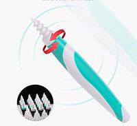 Ear Wax Remover, Earwax Removal Tool, Ear Wax Cleaner,Soft Silicone Spiral Earwax Remover Tool Kit with 16 Replacement Heads