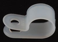 3/8" White Nylon Cable Clamps - (pack of 100)