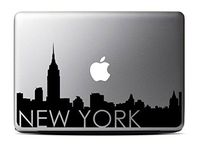 New York Skyline (13 inch) Black Macbook Decal #3 - Laptop Decal