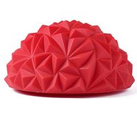 Berryhot Anti-Slip Foot Hnad Body Massage Ball Half Ball Massage Mat Exercise Balance Point Trigger Point Stress Relief for Gym Yoga Pilates (Red)