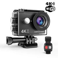 DBPOWER 4K Action Camera 12MP Ultra HD Waterproof Sports Cam with Built-in WiFi 170 Degree Wide Angle Lens 2 Inch LCD Screen Plus 1050mAh Rechargeable Battery