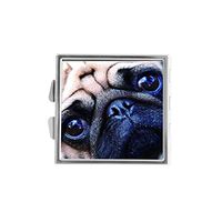 New funny Pug Dog Puppy Personalized Decorative Medicine Pill Jewelry Beads Tablet Drug Storage Box Container Case Organizer