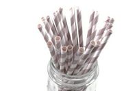 Designer Paper Straws | 25ct (Silver)