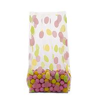 100ct Easter"Egg Doodle" 4x2x9" Medium Cello Cellophane Party Treat Food Snack Bags