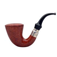 Italian Briar First Grande Calabash 925 Silver Band Briar Smooth Tobacco Smoking Pipe Brebbia