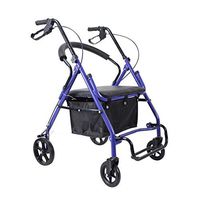 Elderly walker Lightweight Folding Four Wheel Rollator Folds Easily for Storage or Transport and Supplied with A Built in Rest Seat and Durable Carry Bag As Standard FANJIANI