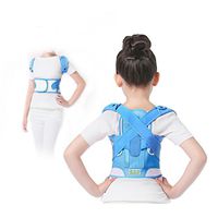 Adolescents Posture Correctors, Blue Back Shoulder Lumbar Waist Supporting Belt Bone Injury Correction Straighten Upper Back Slouching Corrective Prvent Humpback(M)