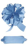 Light Blue Pull Bows - 5 1/2"W x 20 Loops - Pack of 50