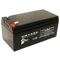 Baxter Healthcare LO Gard 6301 Infusion PUM Battery - Replacement UB1234 Universal Sealed Lead Acid Battery (12V, 3.4Ah, 3400mAh, F1 Terminal, AGM, SLA) - Includes Two F1 to F2 Terminal Adapters