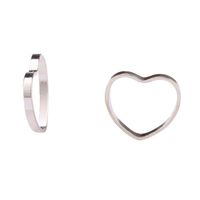 100pcs Top Quality Silver Heart Ring Charm Connector Beads 9mm Sterling Silver plated for Jewelry Craft Making CF130