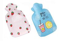 Set of 2 Mini Lovely Children's Hot Water Bottle/Hand Warmer, Light and Handy