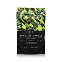 RAW Forest Foods - Pine Pollen Extract Powder (65 Grams) - Potent 10:1 Herb Extract to Support Endocrine System, Boost Hormone Balance of Testosterone and Prostate Health