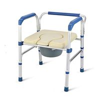 HSRG 3-in-1 Bedside Commode, Folding Bathroom Shower Stool Toilet Seat, Can be Used as Raised Toilet Seat Riser