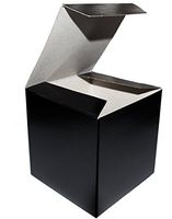 Bundleofbeauty Black Wedding Favor Candy Gift Boxes 4x4x2" - 10 Boxes