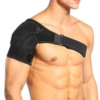Shoulder Brace, Shoulder Compression Wrap Support Stability Neoprene Brace with Pressure Pad and Strap for Shoulder Arthritis Sprains Strains Injuries Prevention Recovery Relief Joint Pain