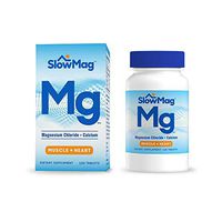 SlowMag Mg Muscle + Heart Magnesium Chloride with Calcium Supplement, 120 Count