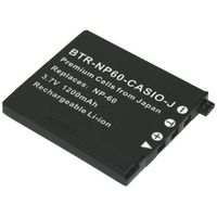 Kinamax BTR-NP60-CASIO-J 1200mAh NP-60 Replacement Battery for Casio - Premium Japanese Cells